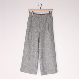 Oak + Fort Houndstooth Wide Leg Ankle Pants - XS